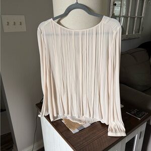 LOFT Blush Pleated Women's Blouse